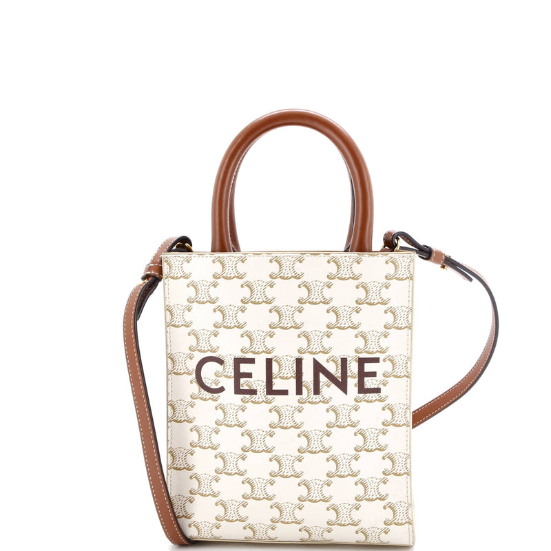 Vertical Cabas Tote Triomphe Coated