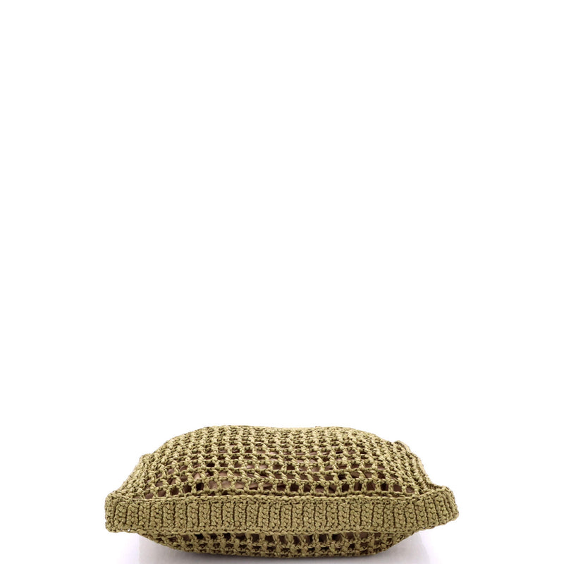 Triangle Logo Open Tote Raffia