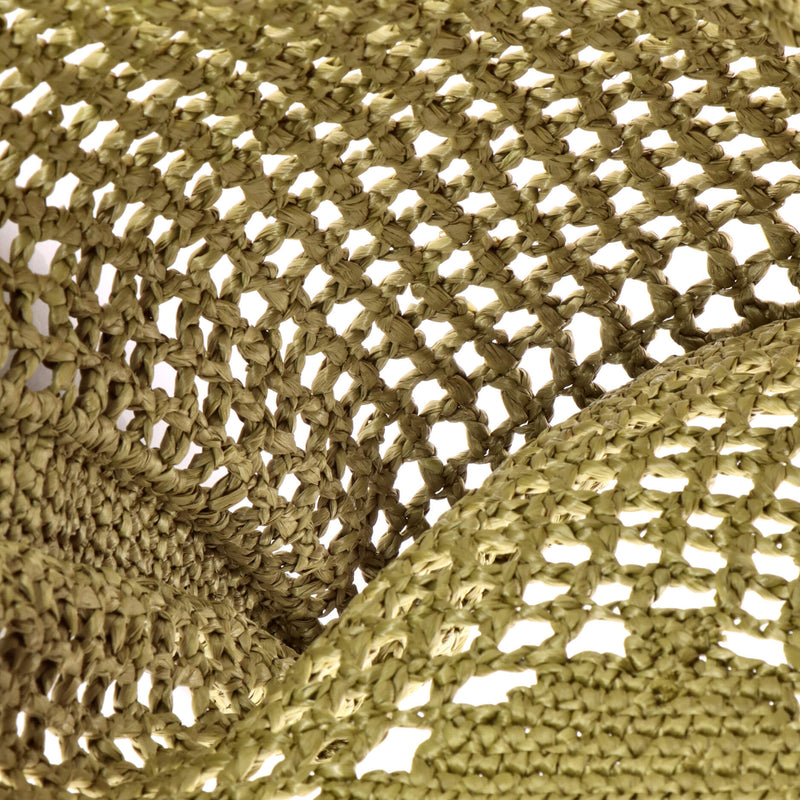 Triangle Logo Open Tote Raffia