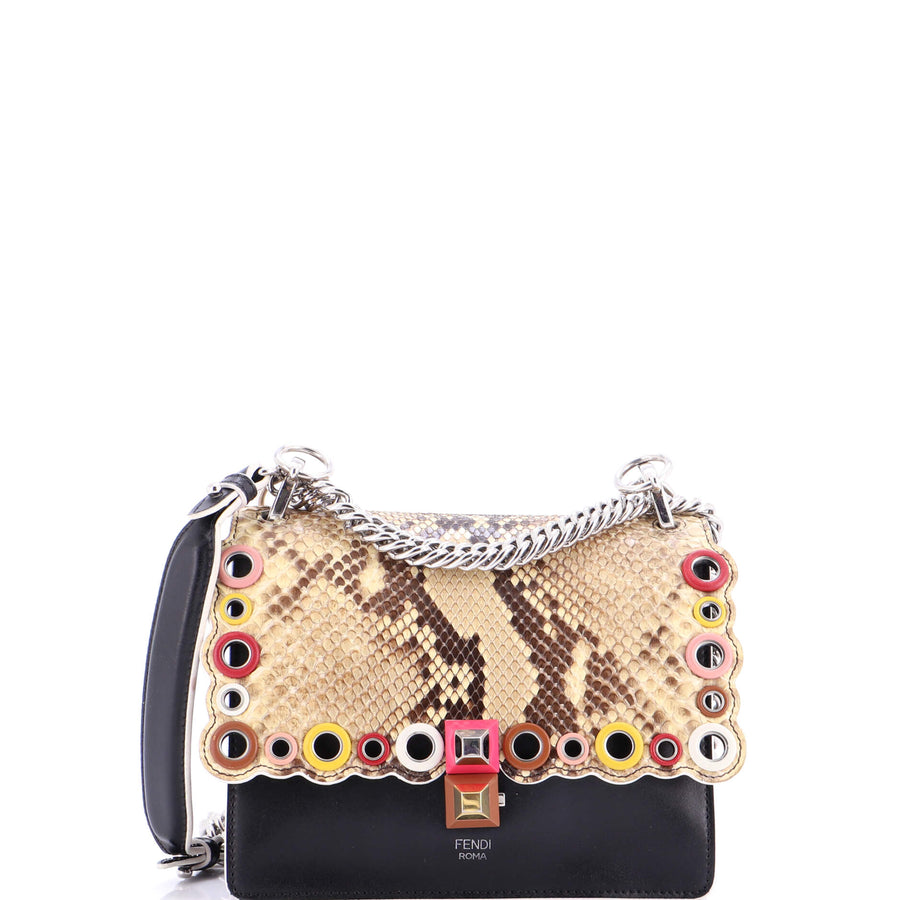 Fendi Eyelet Kan I Bag Leather And