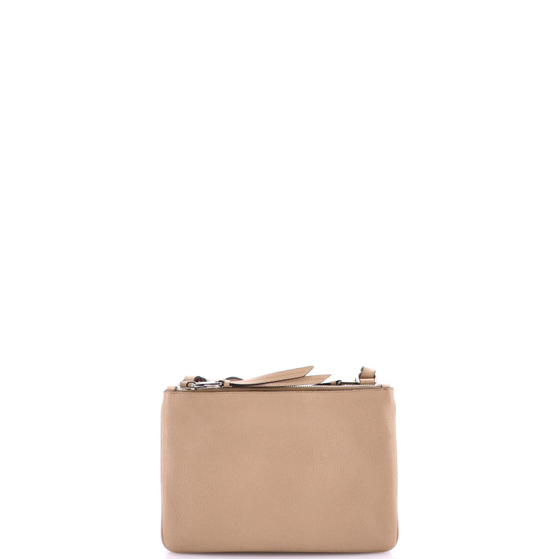 Double Zip Crossbody Bag Vitello Daino