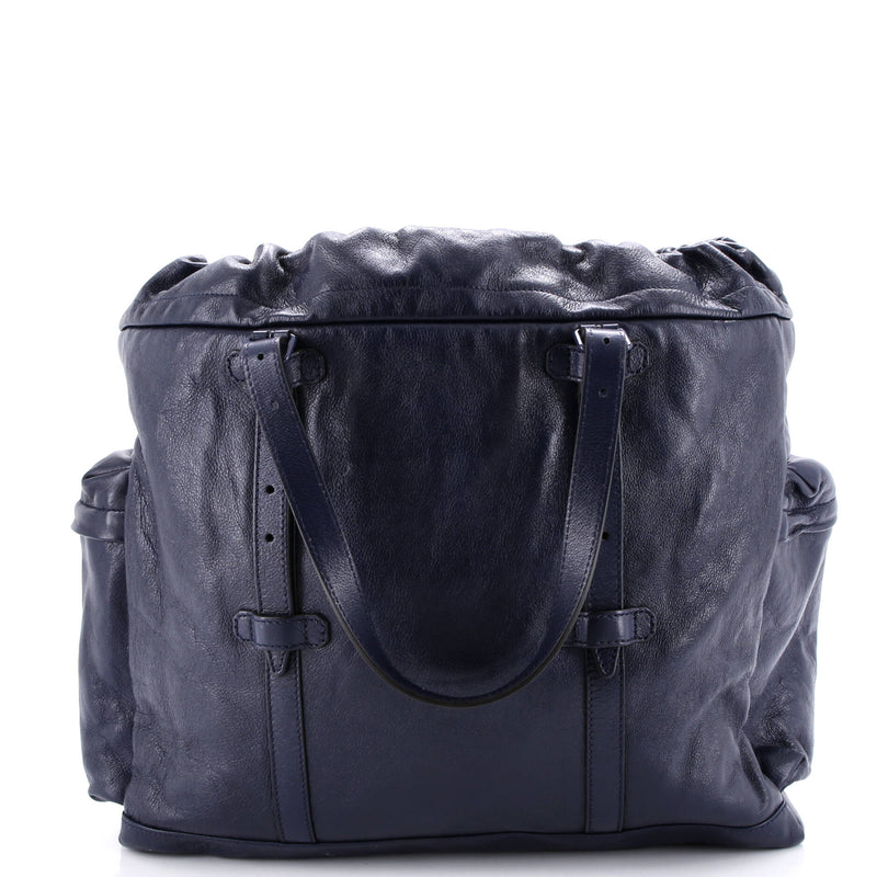 Tonal Gg Drawstring Tote Leather