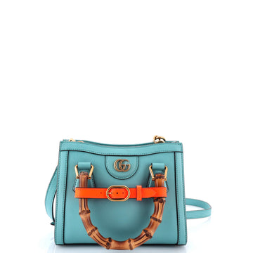 Diana Nm Bamboo Handle Tote Leather Mini