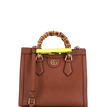 Diana Nm Bamboo Handle Tote Leather