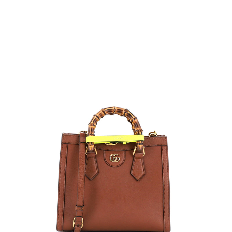 Diana Nm Bamboo Handle Tote Leather