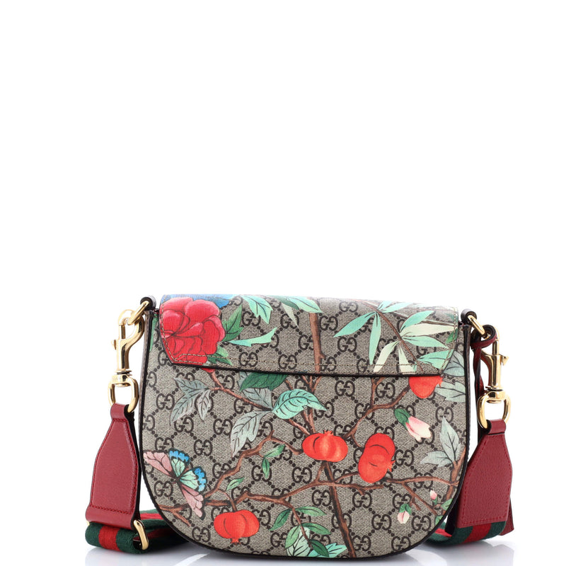 Padlock Saddle Shoulder Bag Tian Print