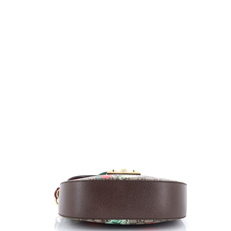 Padlock Saddle Shoulder Bag Tian Print