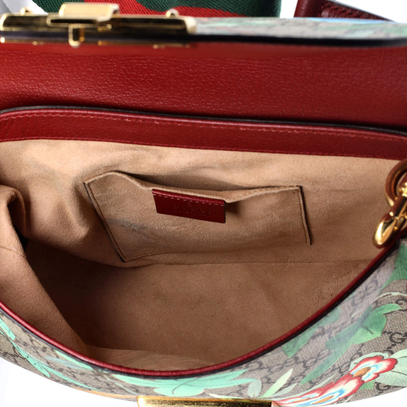 Padlock Saddle Shoulder Bag Tian Print