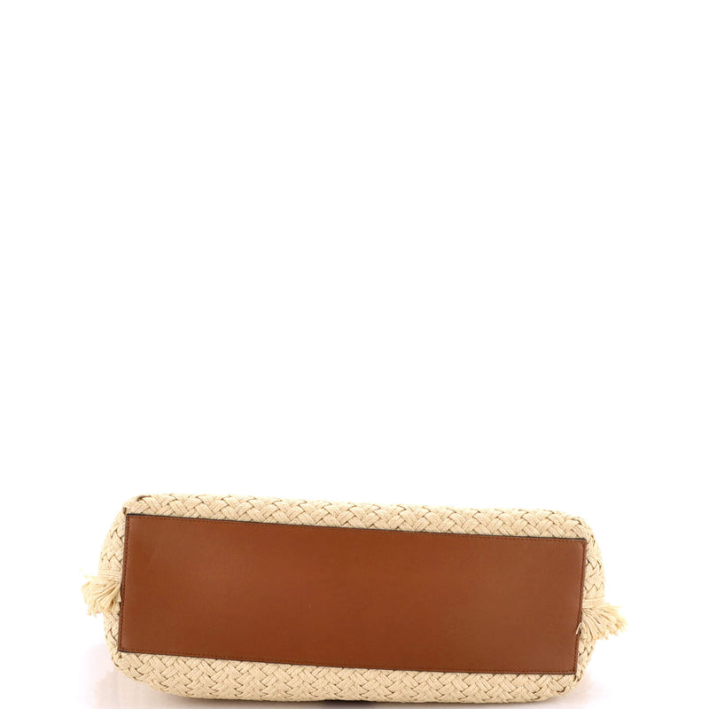 Rockstud Shopping Tote Raffia With