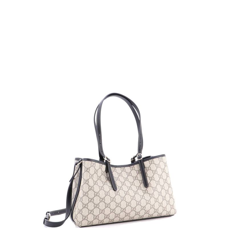 Emblem Tote Gg Coated Canvas Small