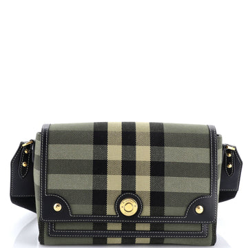 Note Crossbody Bag Check Canvas And