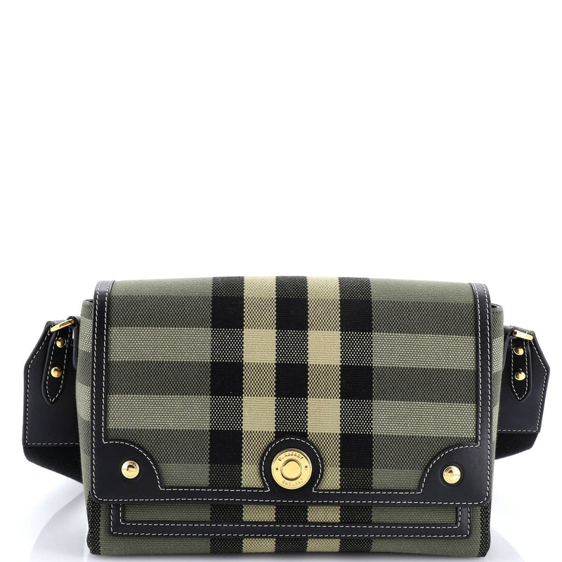 Note Crossbody Bag Check Canvas And