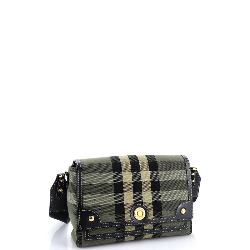 Note Crossbody Bag Check Canvas And