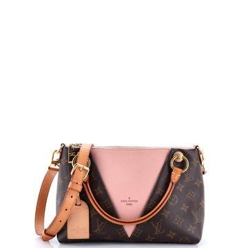 V Tote Canvas And Leather Bb