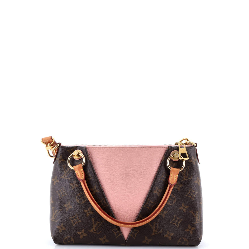 V Tote Canvas And Leather Bb