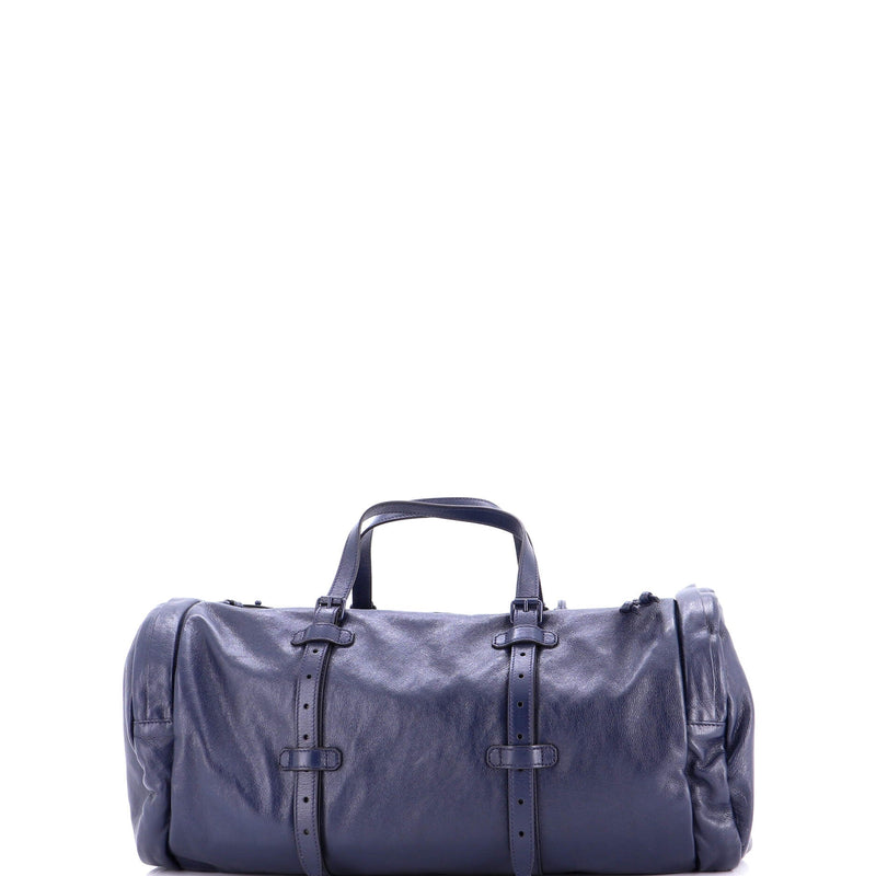 Double G Side Pocket Duffle Bag Leather
