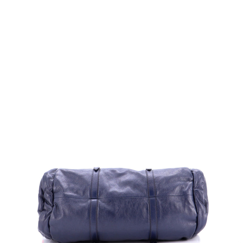 Double G Side Pocket Duffle Bag Leather