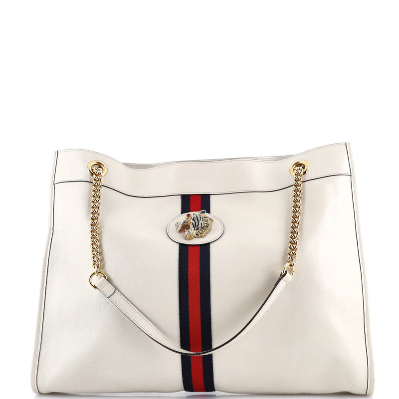 Rajah Chain Tote Leather Large