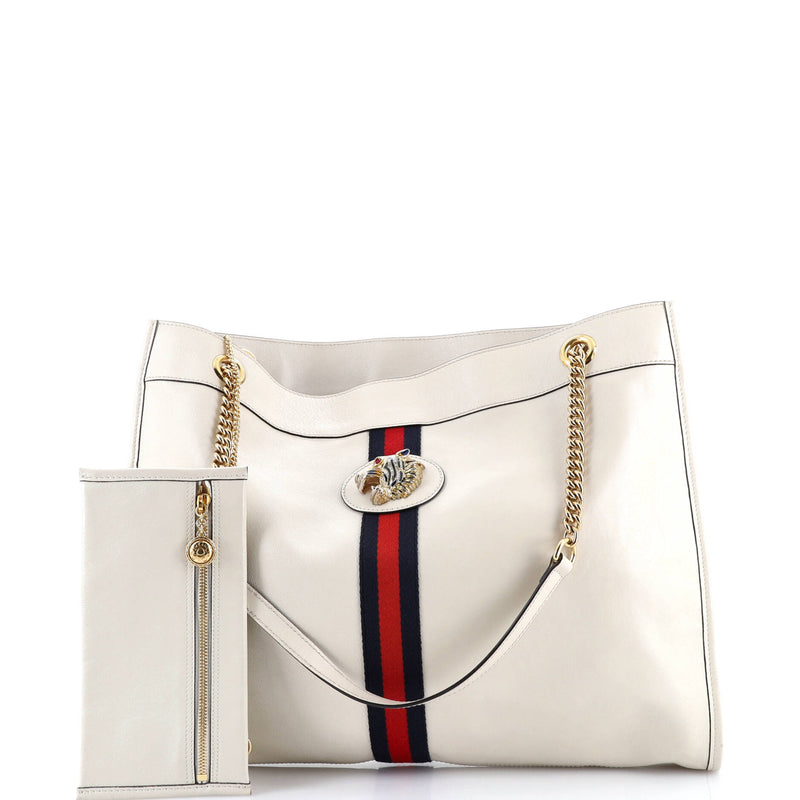 Rajah Chain Tote Leather Large