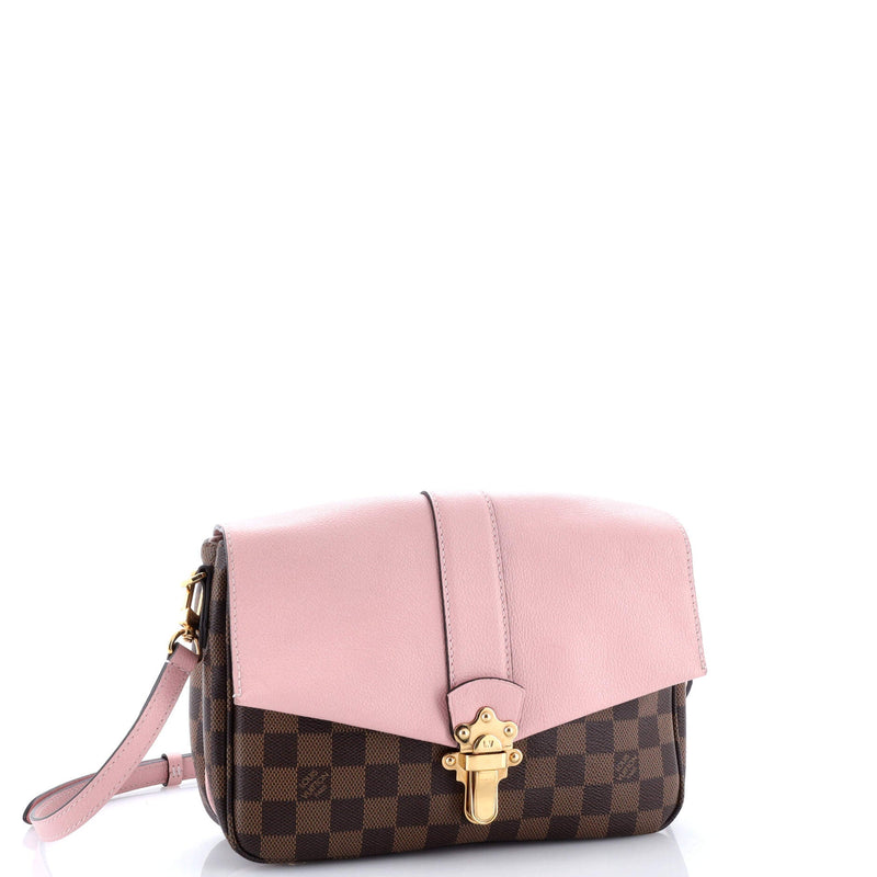 Clapton Handbag Damier And Leather Pm