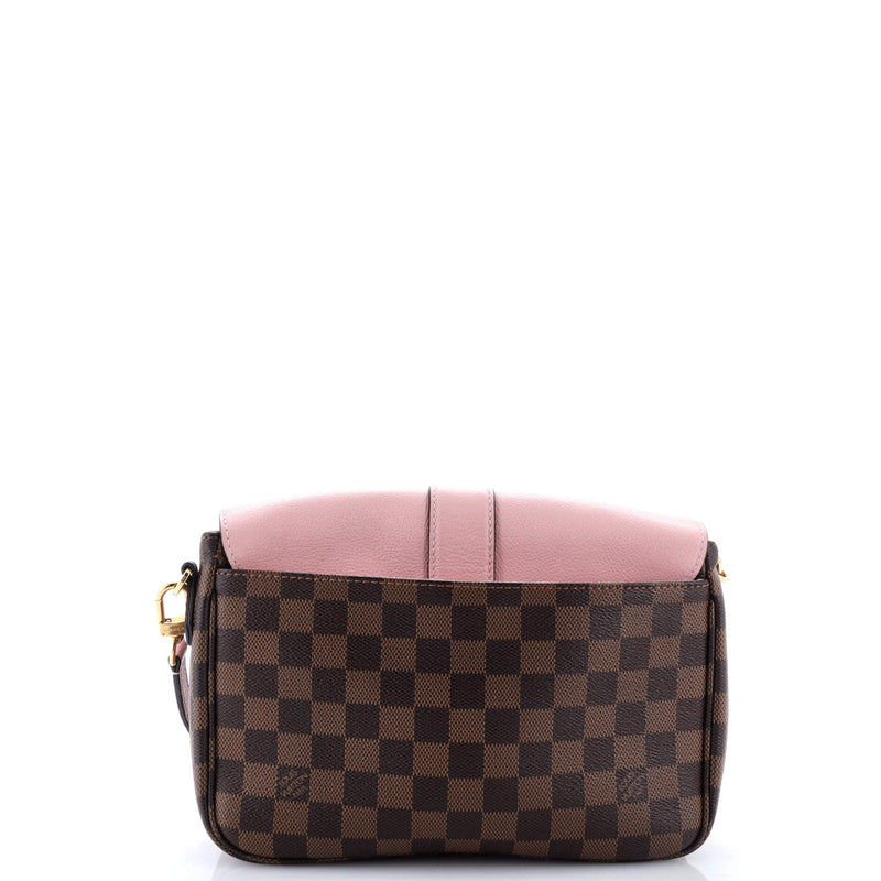 Clapton Handbag Damier And Leather Pm
