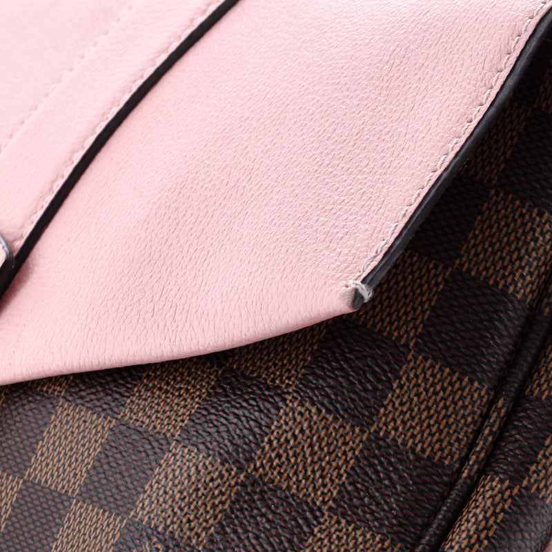 Clapton Handbag Damier And Leather Pm