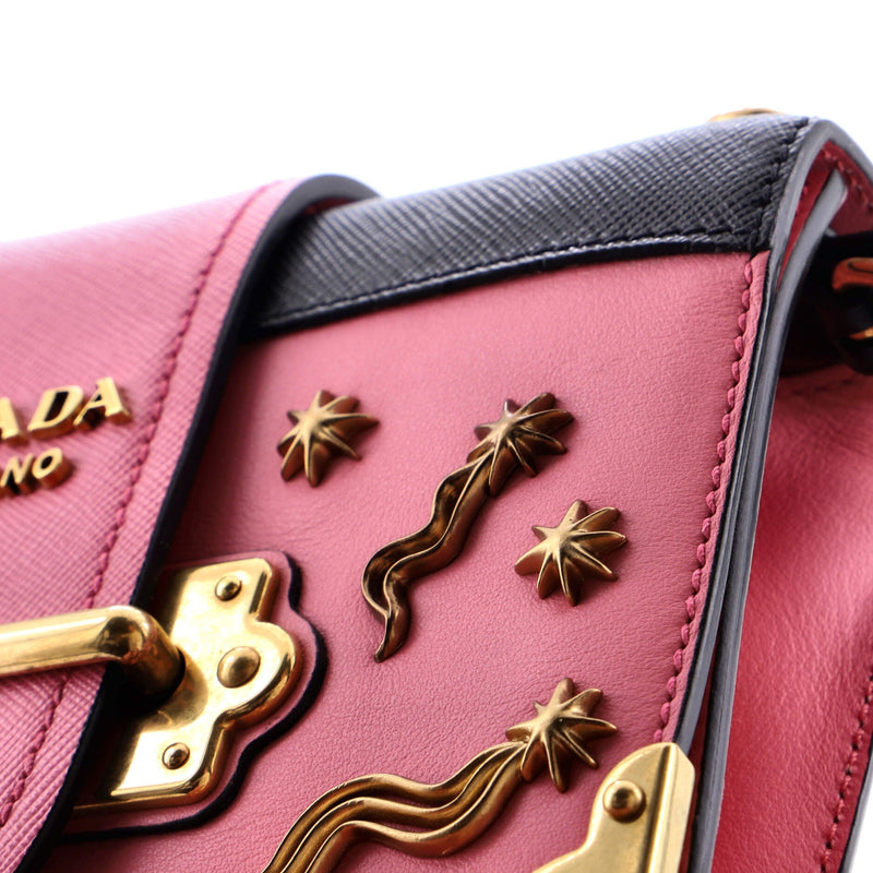Cahier Crossbody Bag Embellished Leather