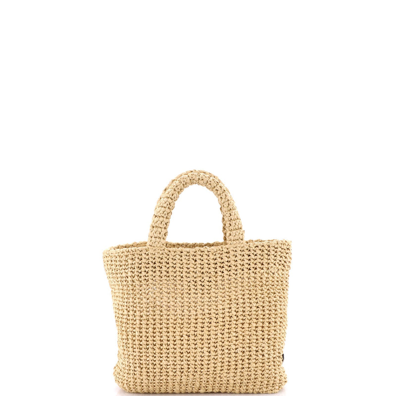 Logo Tote Raffia Small