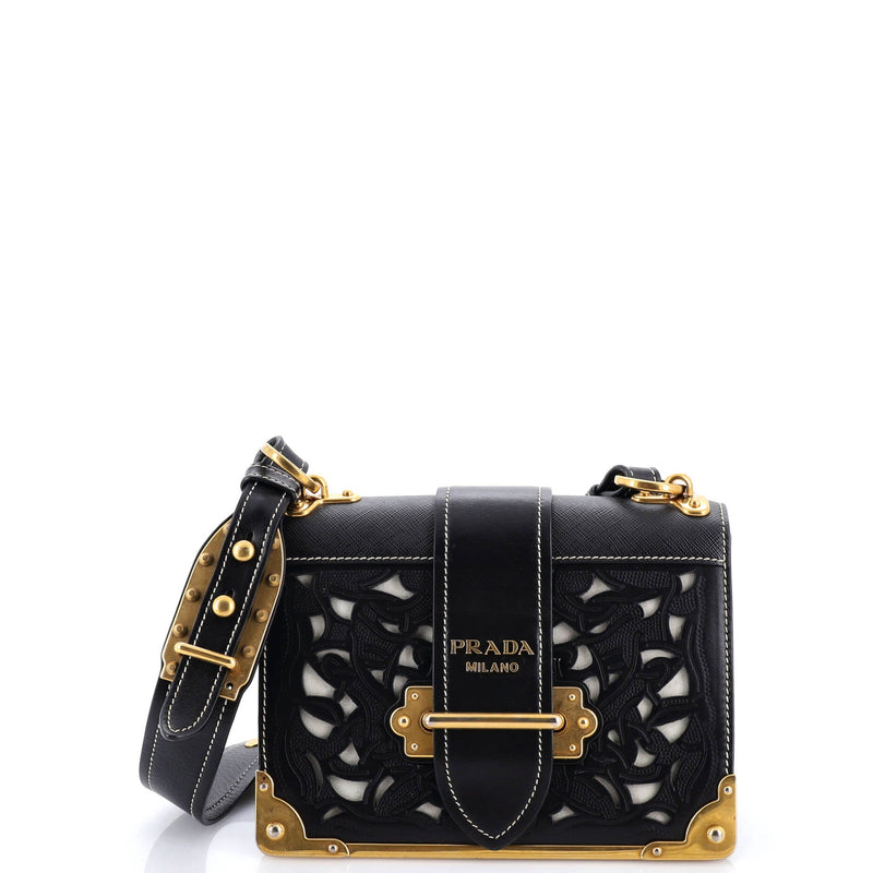 Cahier Crossbody Bag Studded Laser Cut