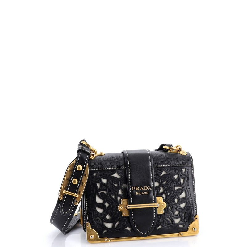 Cahier Crossbody Bag Studded Laser Cut