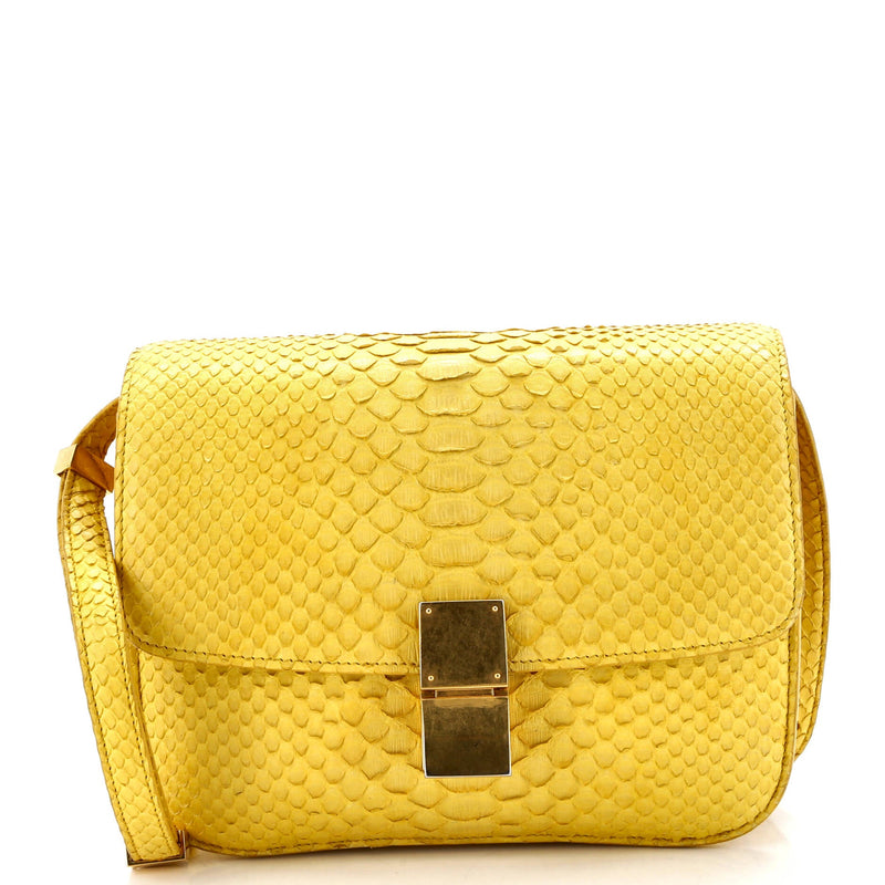 Classic Box Bag Python Small