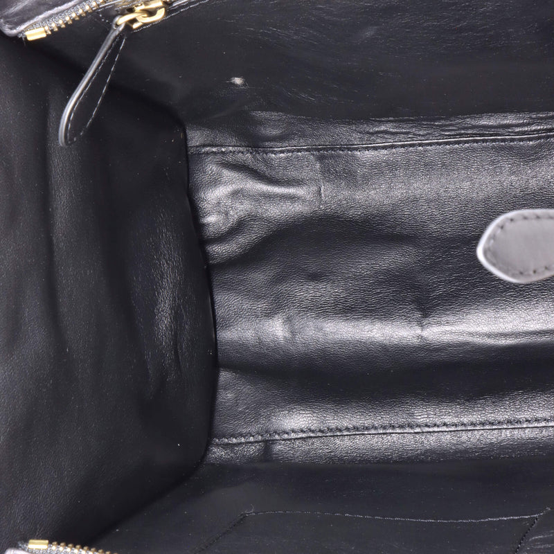 Bicolor Luggage Bag Leather Micro