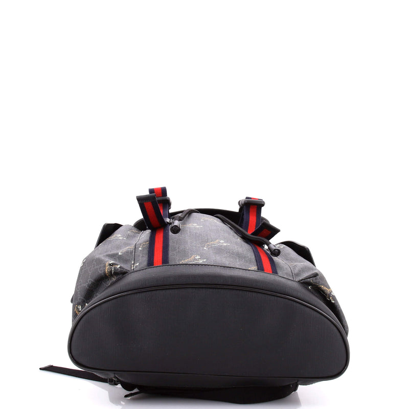 Double Pocket Buckle Backpack Printed Gg