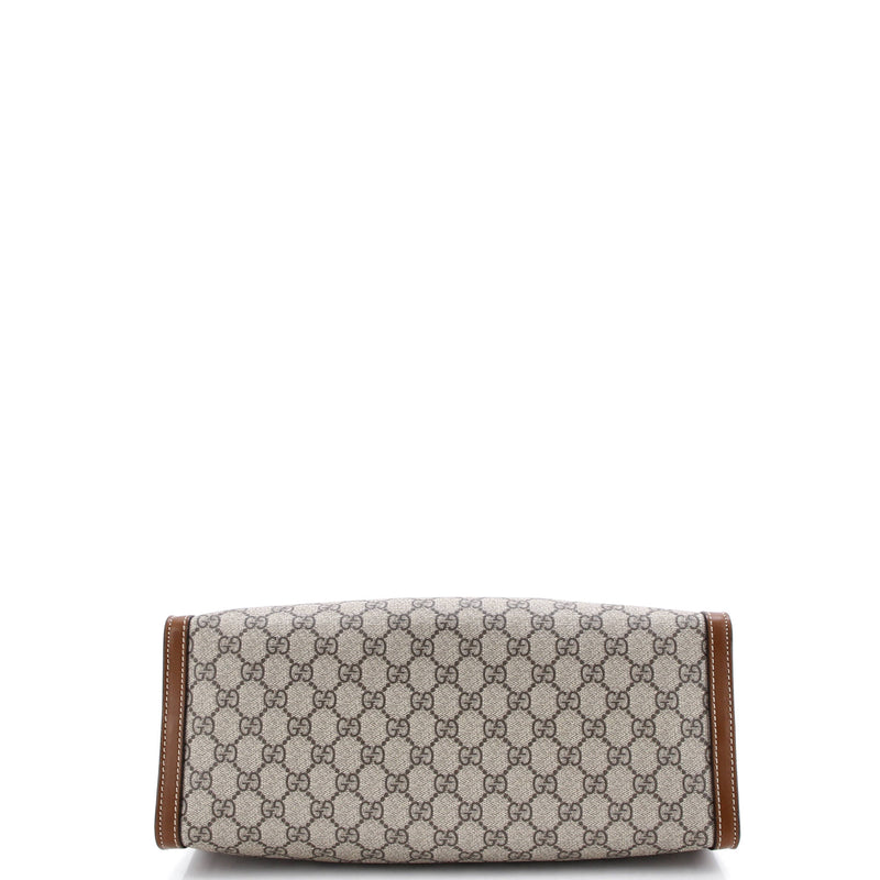 Padlock Chain Tote Gg Coated Canvas With