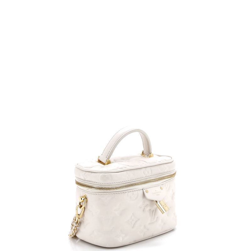 Vanity Handbag Embossed Lambskin Pm