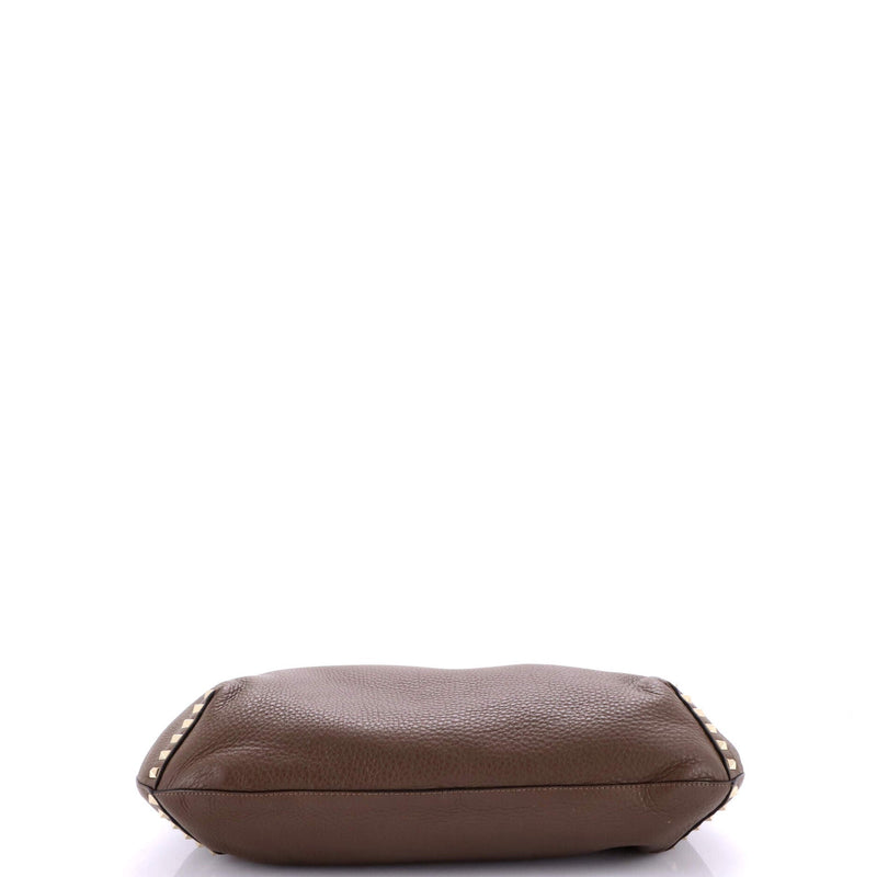 Rockstud Flip Lock Hobo Leather Large