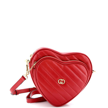 Interlocking G Heart Shoulder Bag