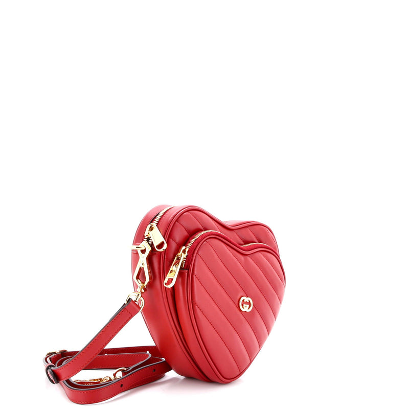 Interlocking G Heart Shoulder Bag