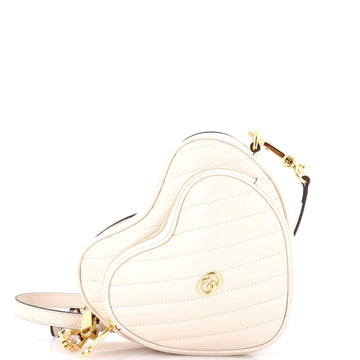 Interlocking G Heart Shoulder Bag