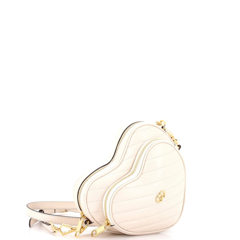 Interlocking G Heart Shoulder Bag