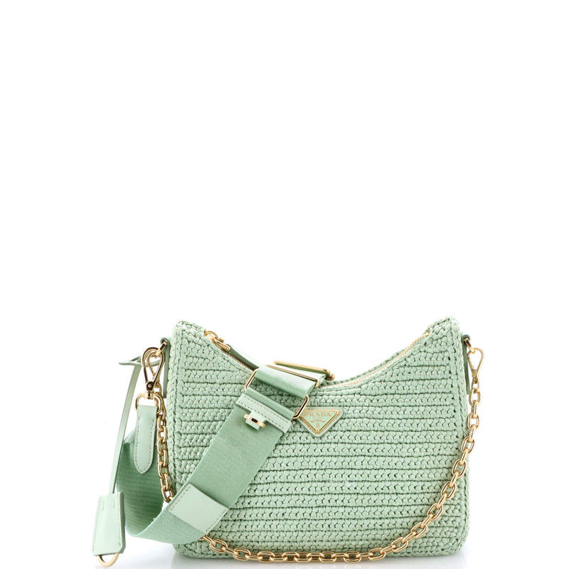 Re-Edition Shoulder Bag Raffia Small