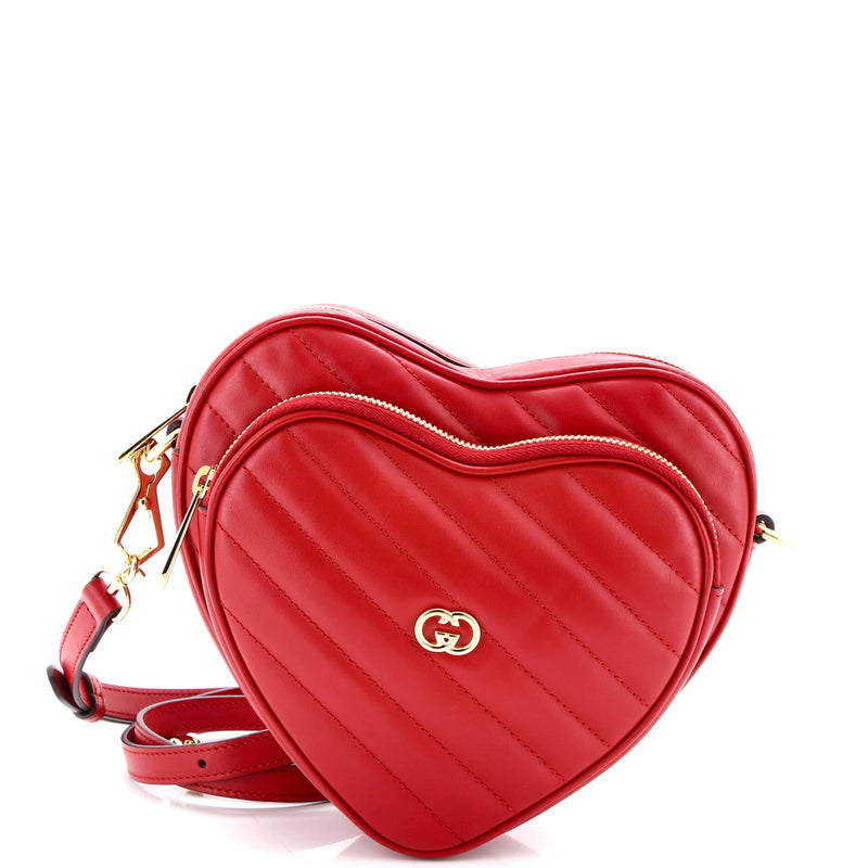 Interlocking G Heart Shoulder Bag