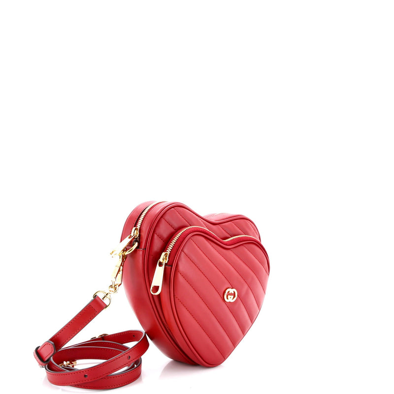 Interlocking G Heart Shoulder Bag