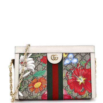 Ophidia Chain Shoulder Bag Flora Gg
