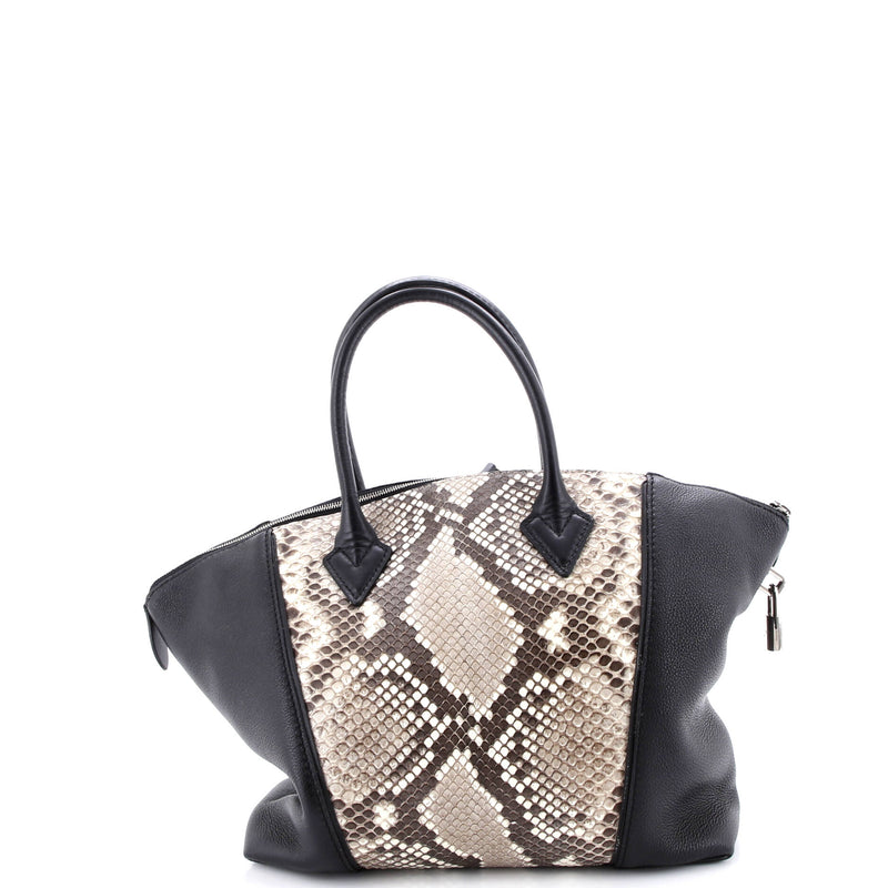 Soft Lockit Handbag Leather And Python