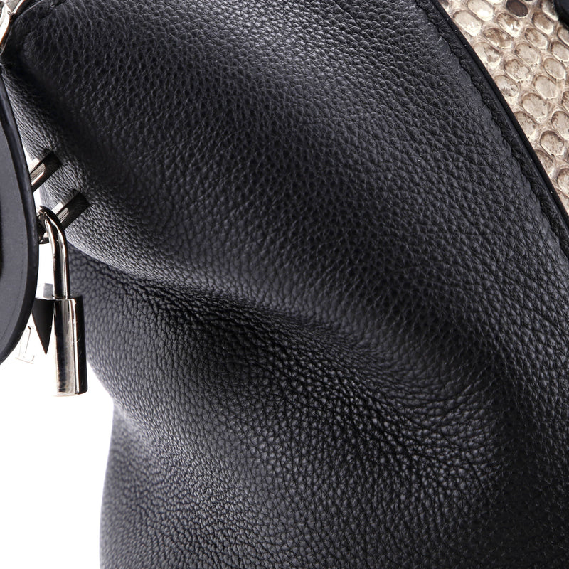 Soft Lockit Handbag Leather And Python