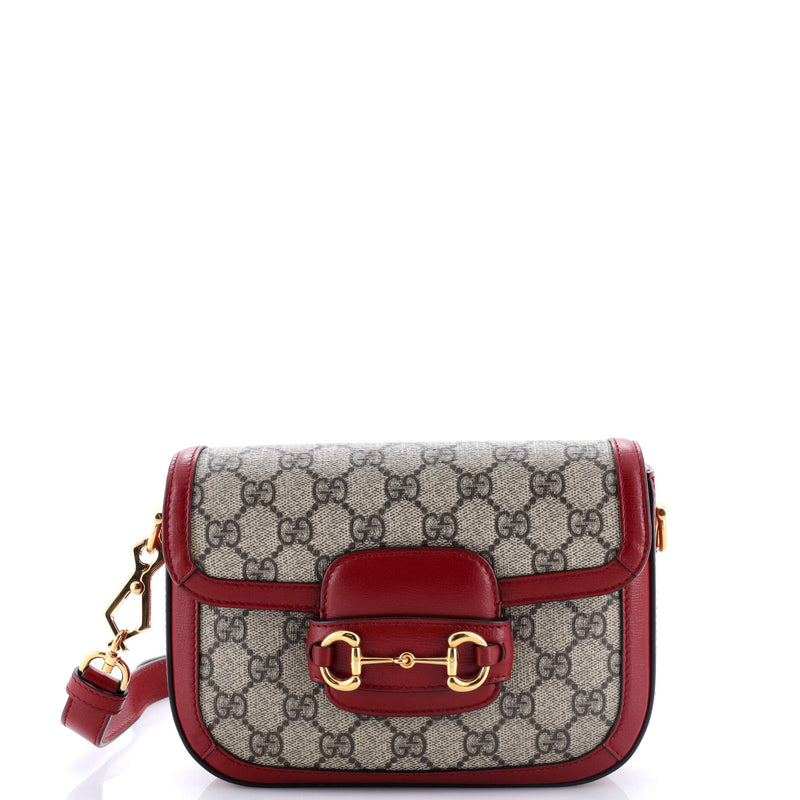 Horsebit Shoulder Bag Gg Coated Canvas