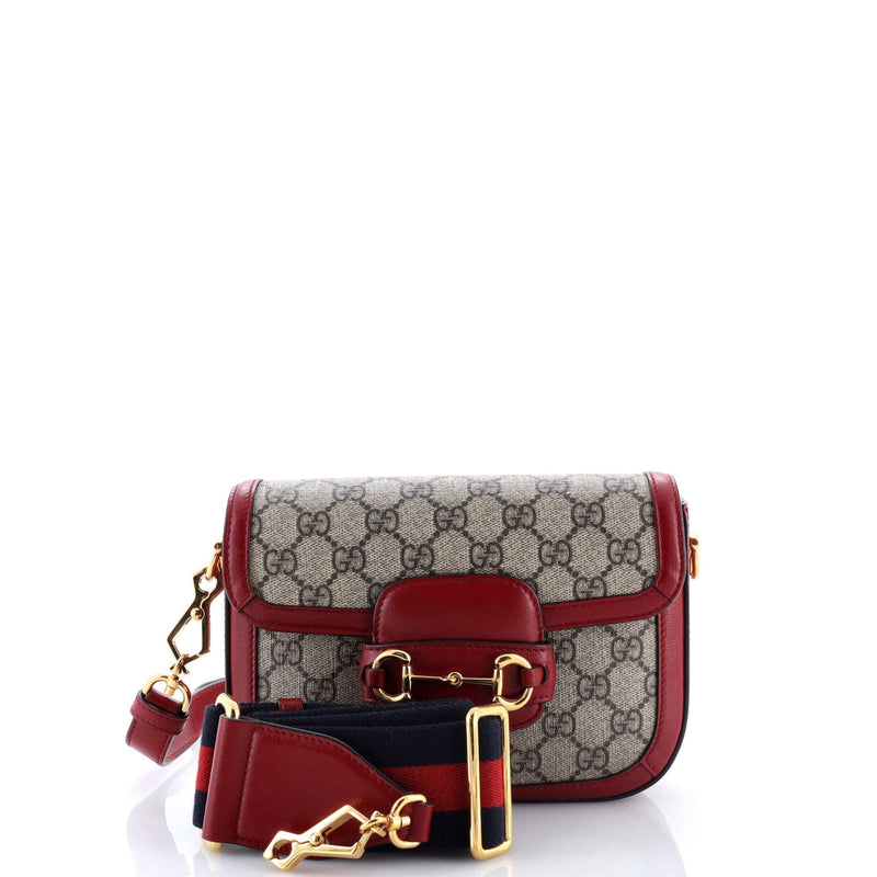 Horsebit Shoulder Bag Gg Coated Canvas