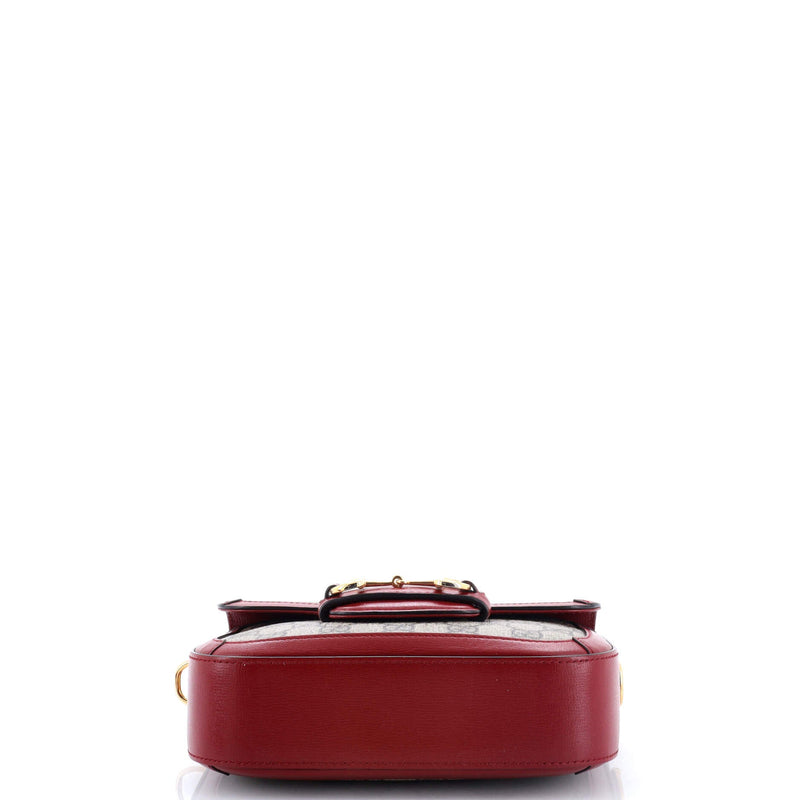 Horsebit Shoulder Bag Gg Coated Canvas