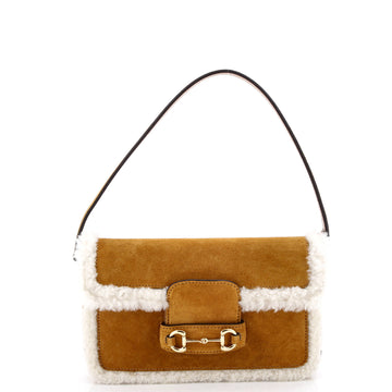 Horsebit Shoulder Bag Suede With